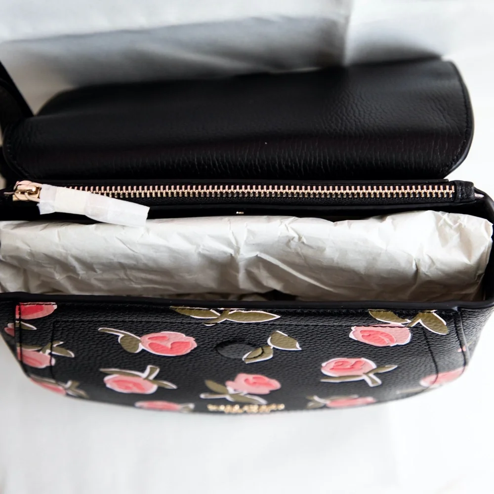 Kate Spade Ditsy Rose Medium Saddle Bag with Knot - Picture 5 of 7